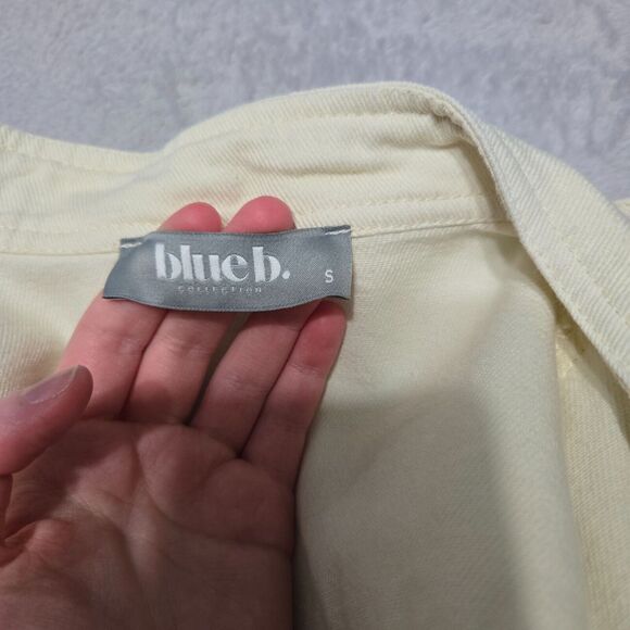 Blue B Womens Cropped Corduroy Crochet Open Knit Bell Sleeves Jacket Size S - Picture 5 of 7